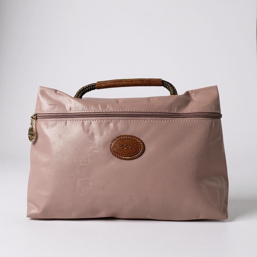 Longchamp Crepe and Brown Handbag Pliage with Minimalist Design